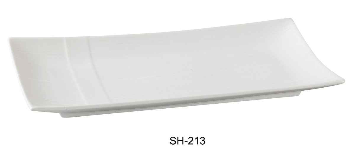 Picture of Yanco SH-213 6.5 x 13.5 in. Rectangular Plate, Bone White - Pack of 12
