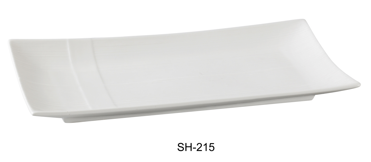 Picture of Yanco SH-215 7.5 x 15.5 in. Rectangular Plate, Bone White - Pack of 12
