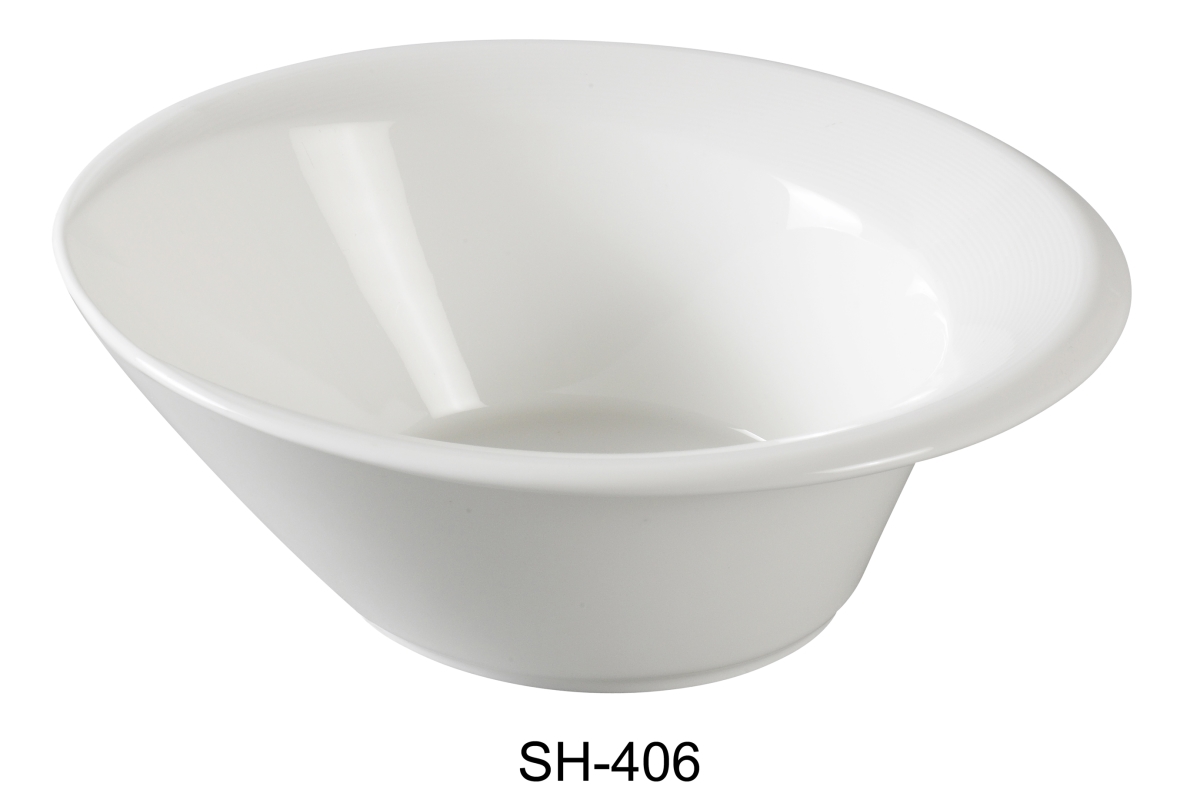 Picture of Yanco SH-406 6 in. Porcelain Salad Bowl, Bone White - 10 oz - Pack of 36