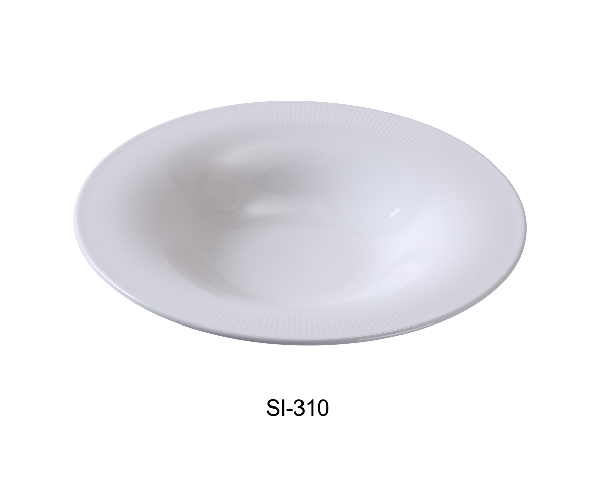 Picture of Yanco SI-310 1.5 x 10.5 in. Siena Porcelain Pasta & Salad Bowl, Bone White - 12 oz - Pack of 12