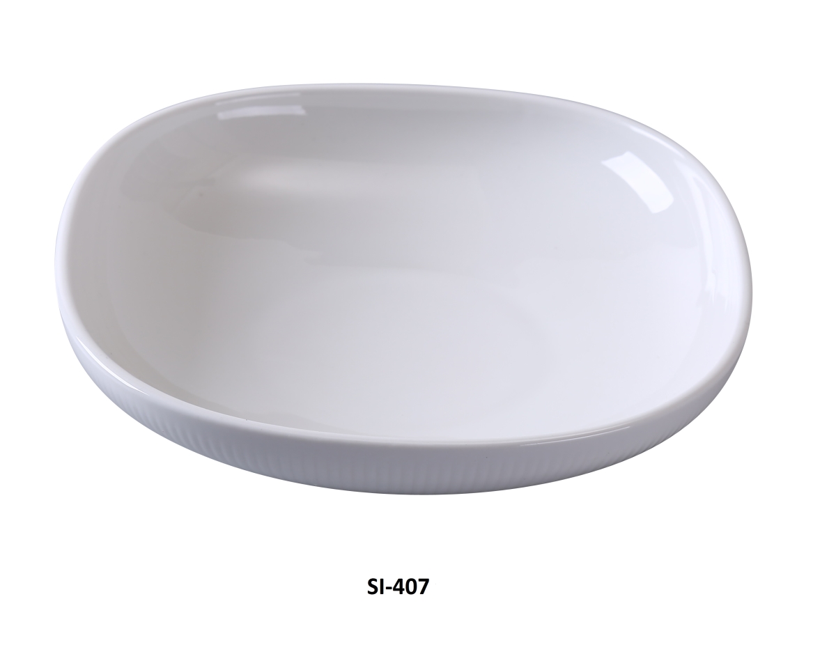 Picture of Yanco SI-407 7 in. Siena Porcelain Square Bowl, Bone White - 16 oz - Pack of 24