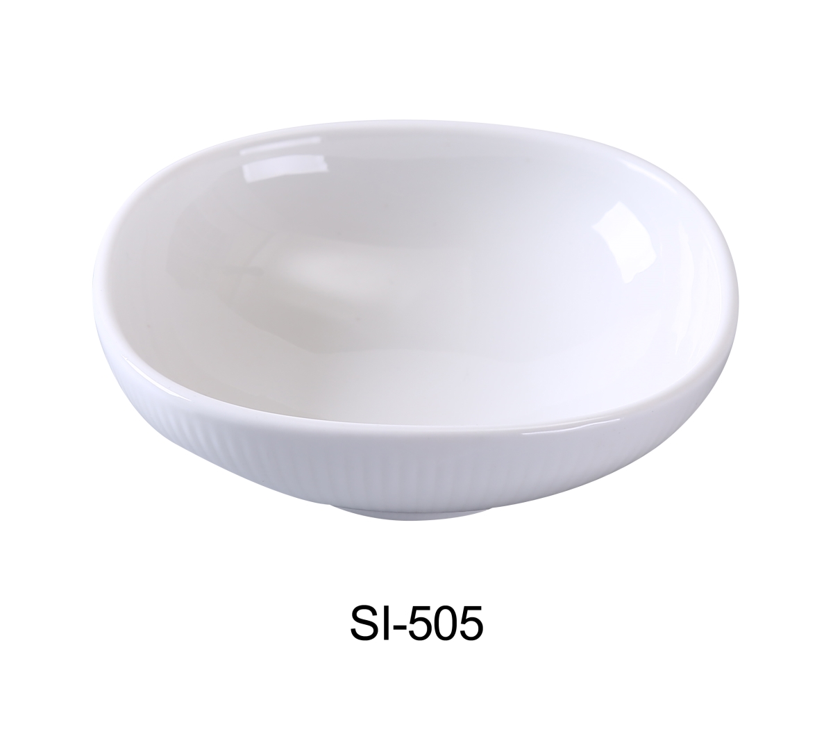 Picture of Yanco SI-505 4.5 in. Siena Porcelain Sauce Dish, Bone White - 6 oz - Pack of 36