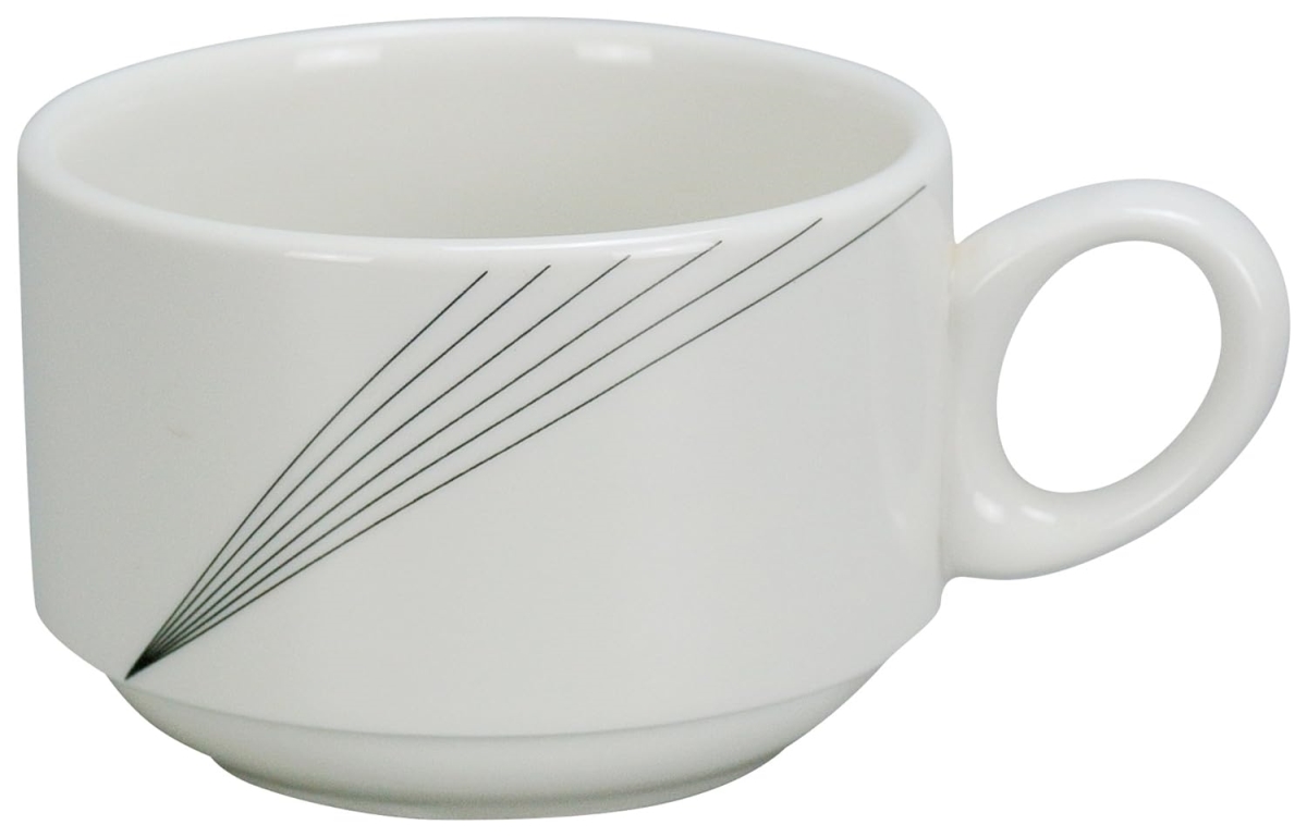 Picture of Yanco UR-001 3.5 in. Dia. Stackable Porcelain Coffee & Tea Cup, Bone White - 7 oz - Pack of 36