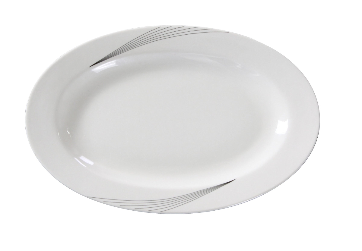 Picture of Yanco UR-210 6.75 x 9.75 in. Porcelain Platter, Bone White - Pack of 24