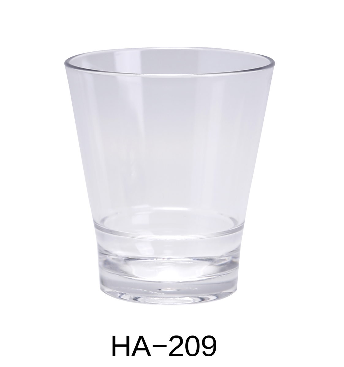 Picture of Yanco HA-209 3.75 x 3.25 in. Hawaii Plastic Rocks Cup&#44; Clear - 9 oz - Pack of 24