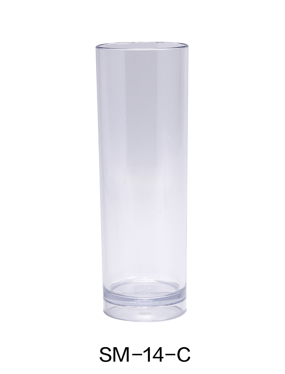 Picture of Yanco SM-14-C 7 x 2.5 in. Dia. Stemware Plastic Collins Glass&#44; Clear - 14 oz - Pack of 24