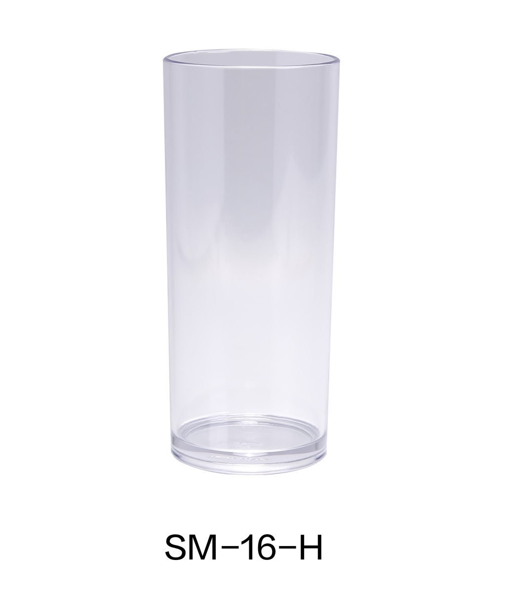 Picture of Yanco SM-16-H 6.25 x 2.75 in. Dia. Stemware Plastic Hi-Ball Glass&#44; Clear - 16 oz - Pack of 24
