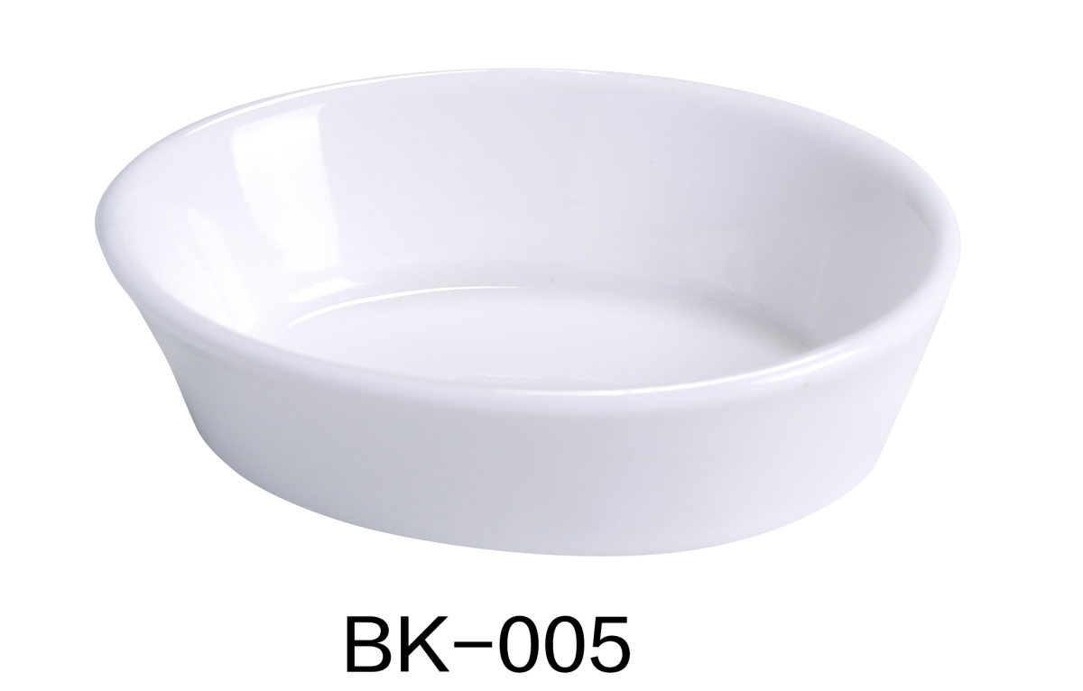Picture of Yanco BK-005 1.5 x 3.87 x 5.5 in. Oval Baking China Dish, Bone White - 7 oz - Pack of 36