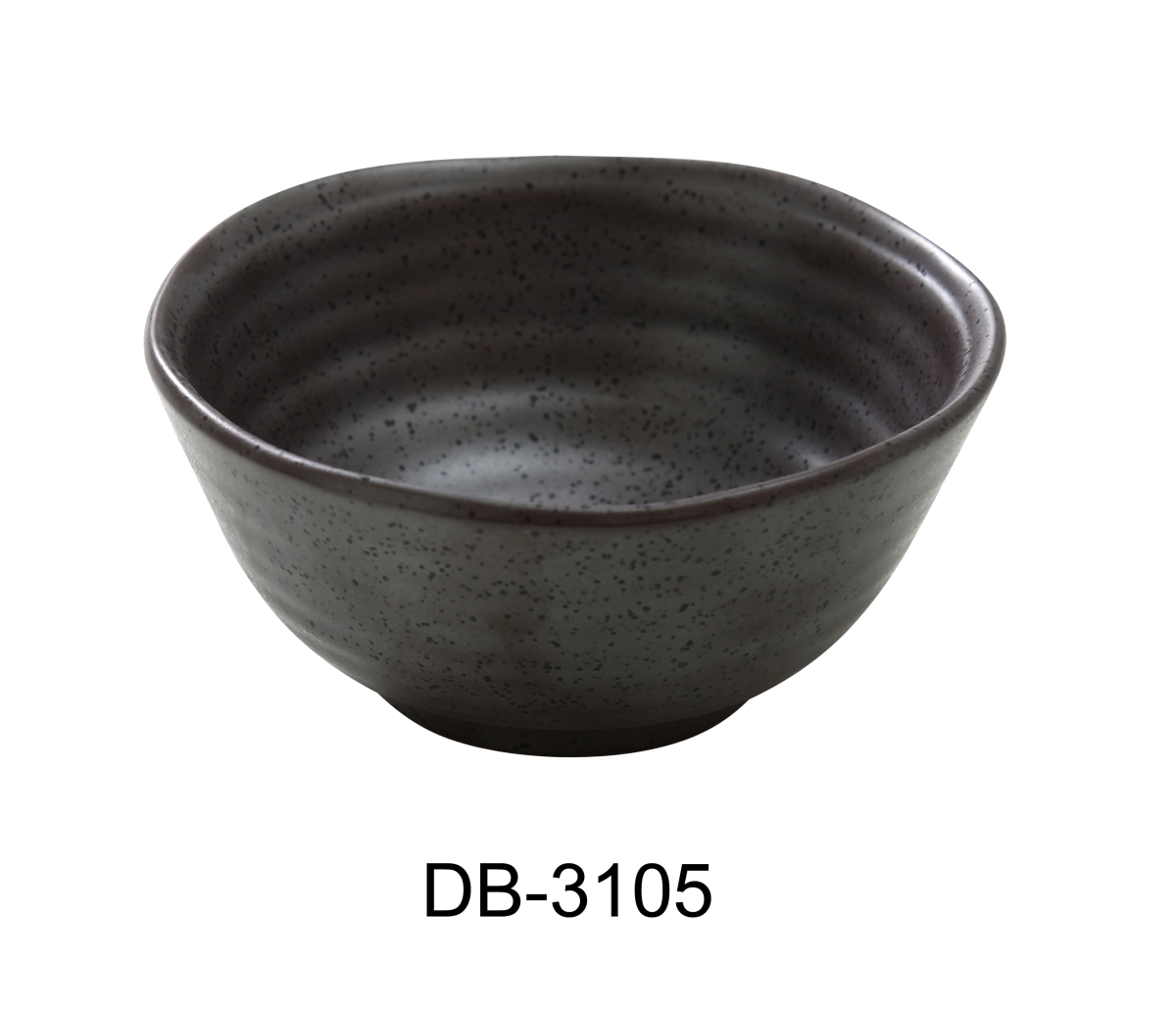 Picture of Yanco DB-3105 2 x 4.75 in. Diamond Black Miso China Soup Bowl, Matte Black Glaze - 8 oz - Pack of 36