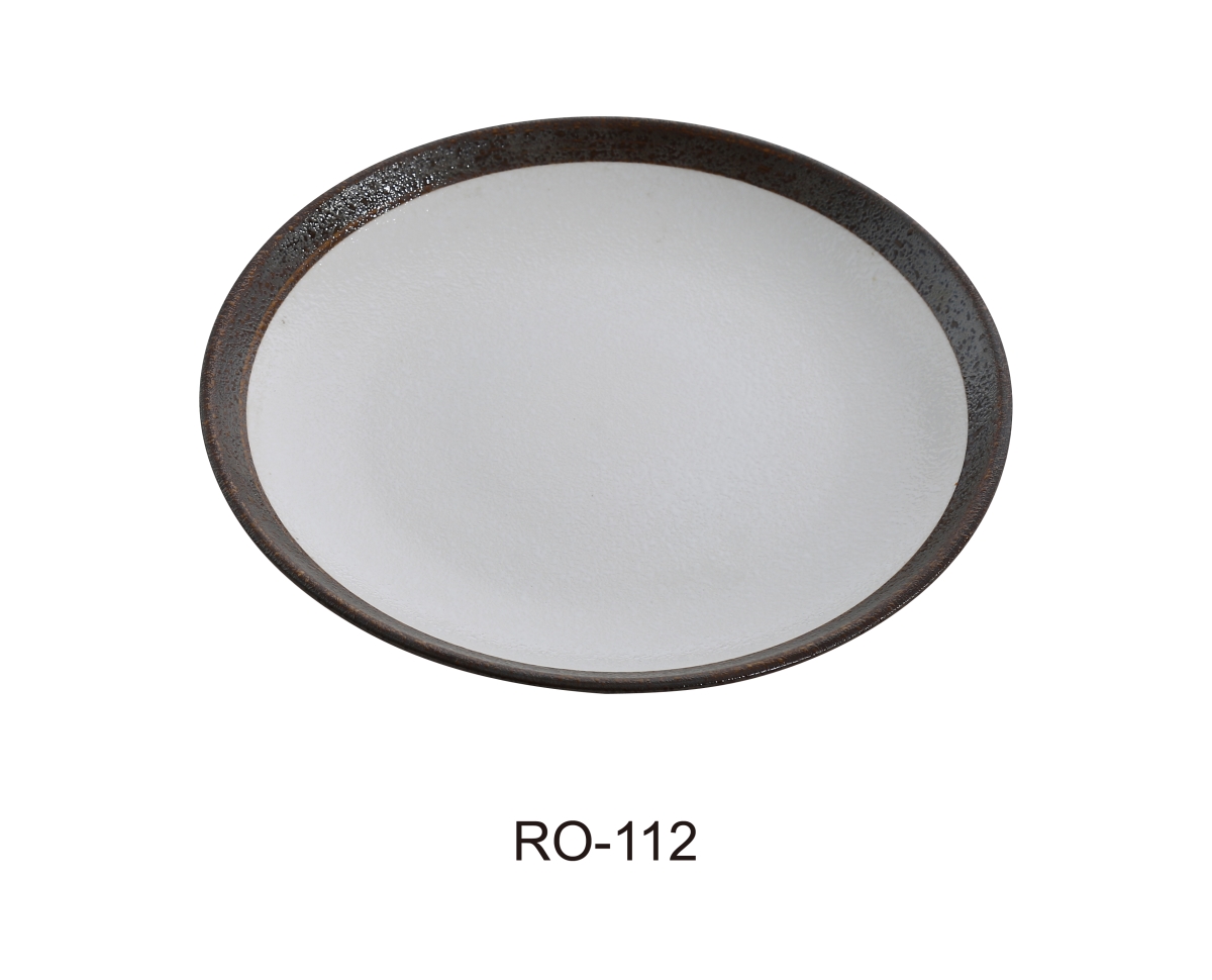 Picture of Yanco RO-112 12 in. Rockeye Coupe Shape Two-Tone China Plate - Pack of 12