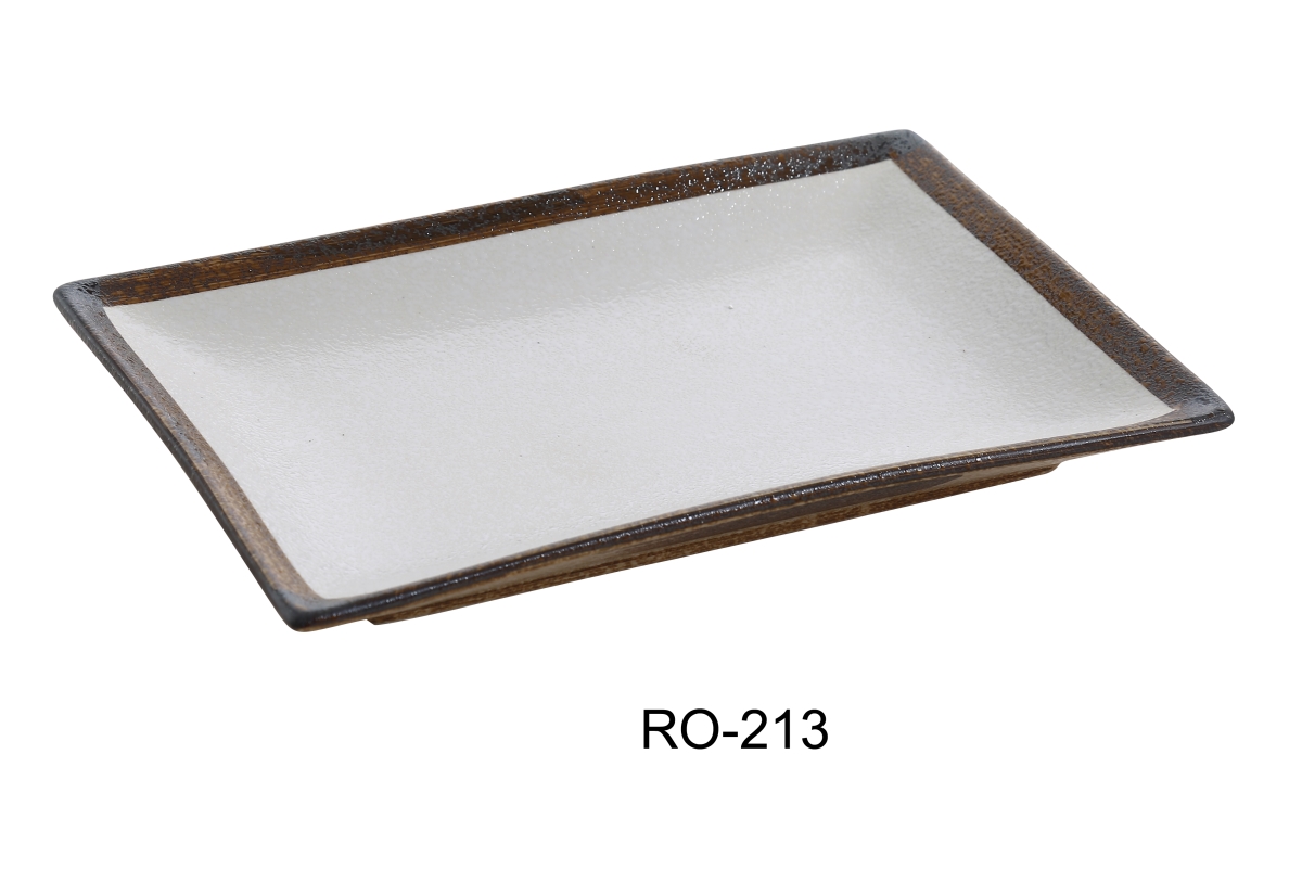 Picture of Yanco RO-213 8.25 x 12 in. Rockeye Rectangular Two-Tone China Plate - Pack of 12