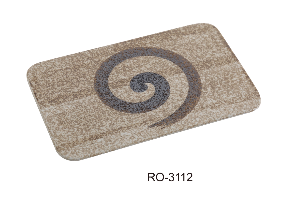 Picture of Yanco RO-3112 7.75 x 11.75 in. Rockeye Rectangular Display Two-Tone China Plate - Pack of 12