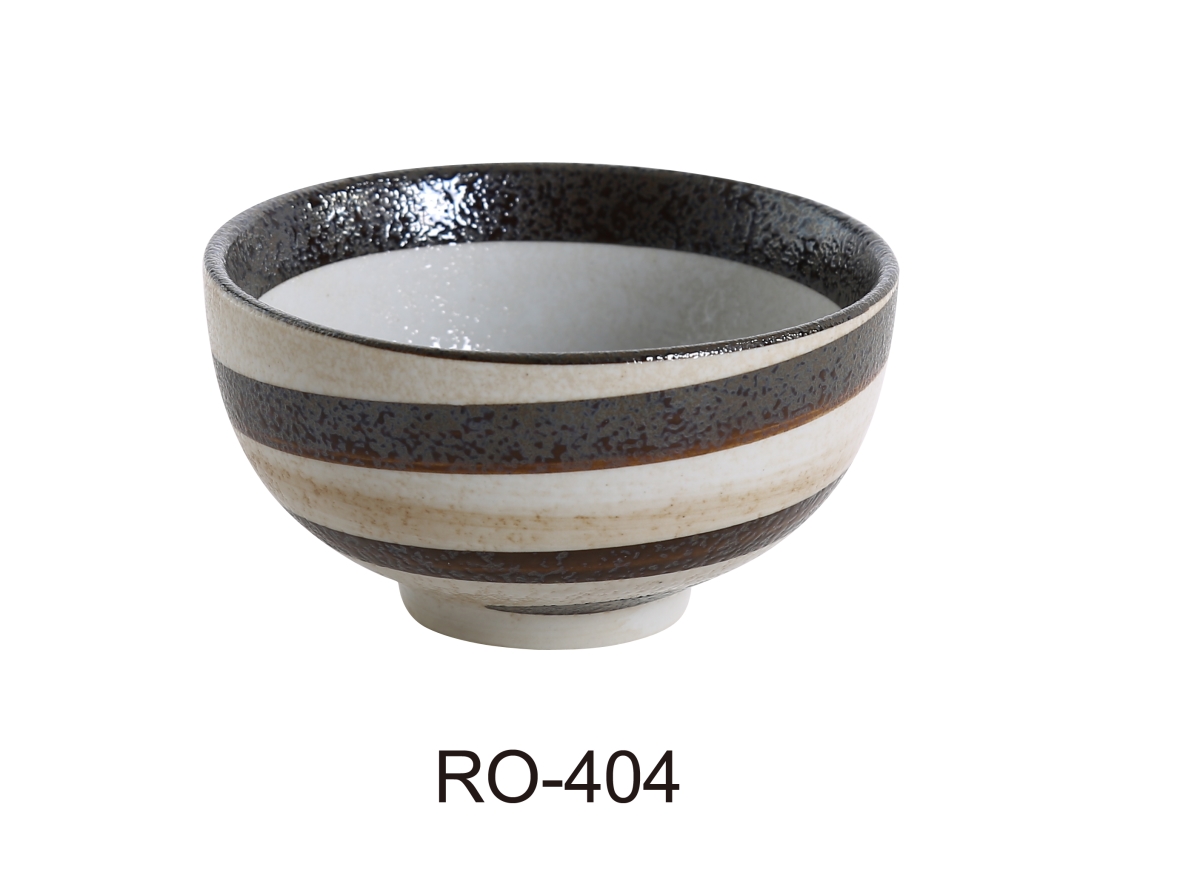 Picture of Yanco RO-404 2.5 x 4.375 in. Rockeye China Two-Tone Round Rice Bowl - 9 oz - Pack of 36
