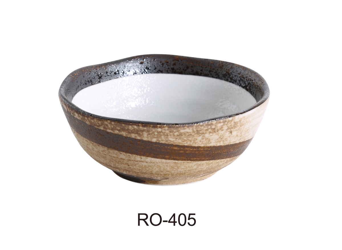 Picture of Yanco RO-405 2.125 x 4.5 in. Rockeye Miso China Two-Tone Soup Bowl - 8 oz - Pack of 36