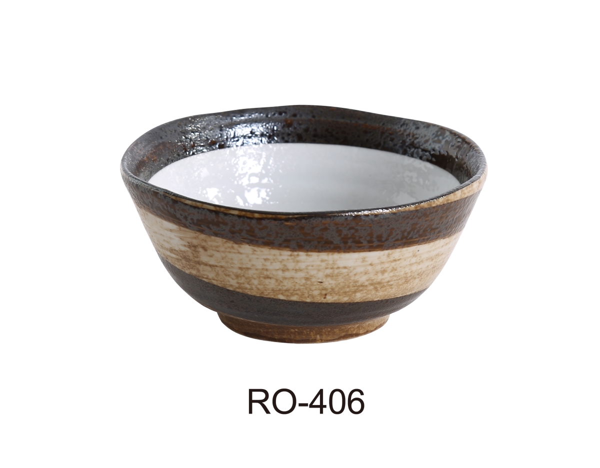 Picture of Yanco RO-406 2.25 x 5.5 in. Rockeye China Two-Tone Soup & Salad Bowl - 14 oz - Pack of 36