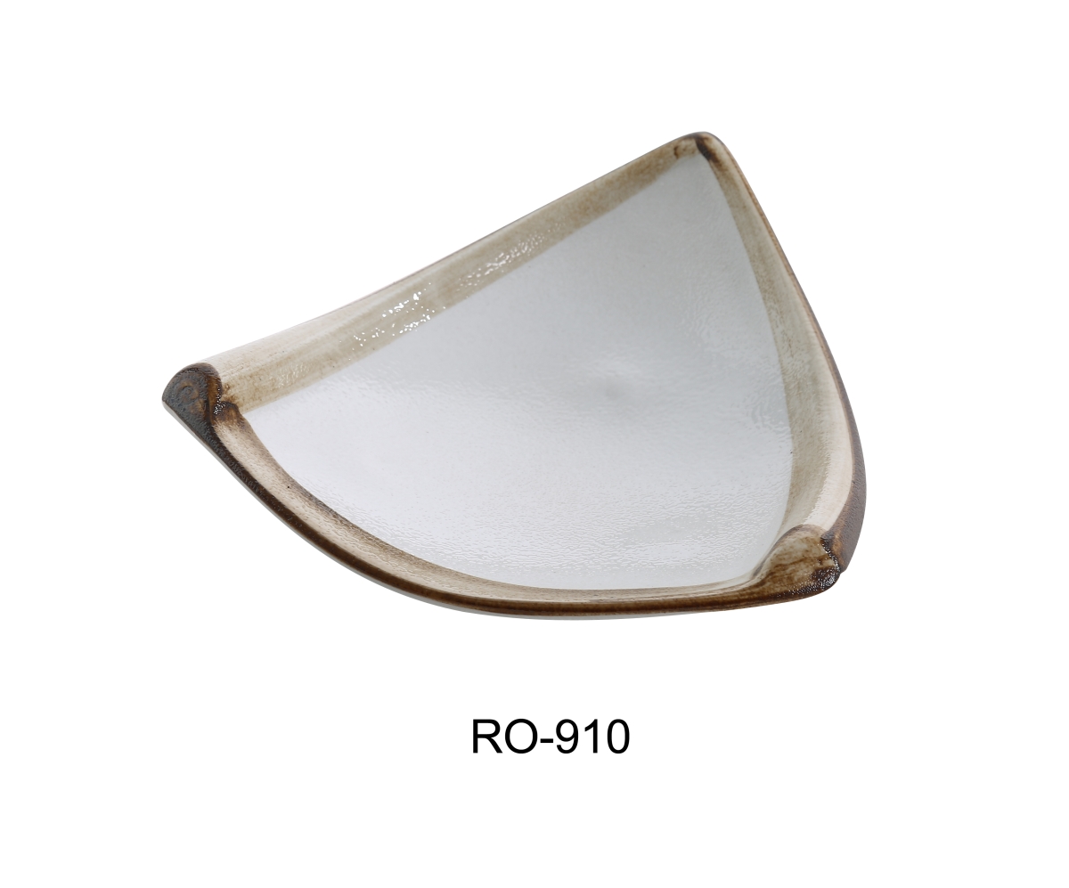 Picture of Yanco RO-910 10 in. Rockeye Triangle Two-Tone China Plate - 10 oz - Pack of 24