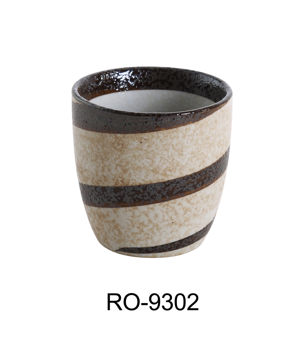 Picture of Yanco RO-9302 3 in. Rockeye China Two-Tone Tea Cup - 8 oz - Pack of 36