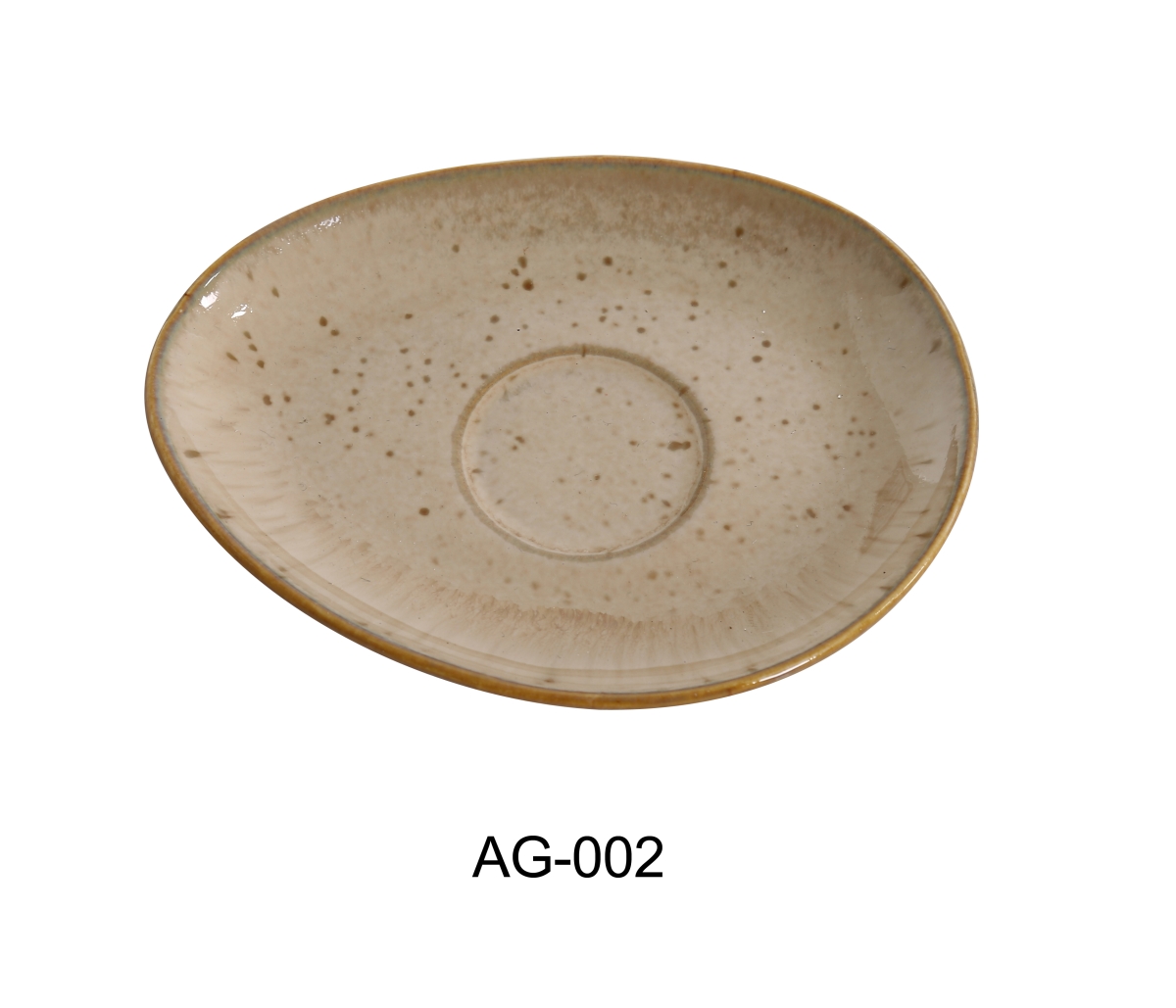 Picture of Yanco AG-002 6 x 4.5 in. Porcelain Saucer - Pack of 36