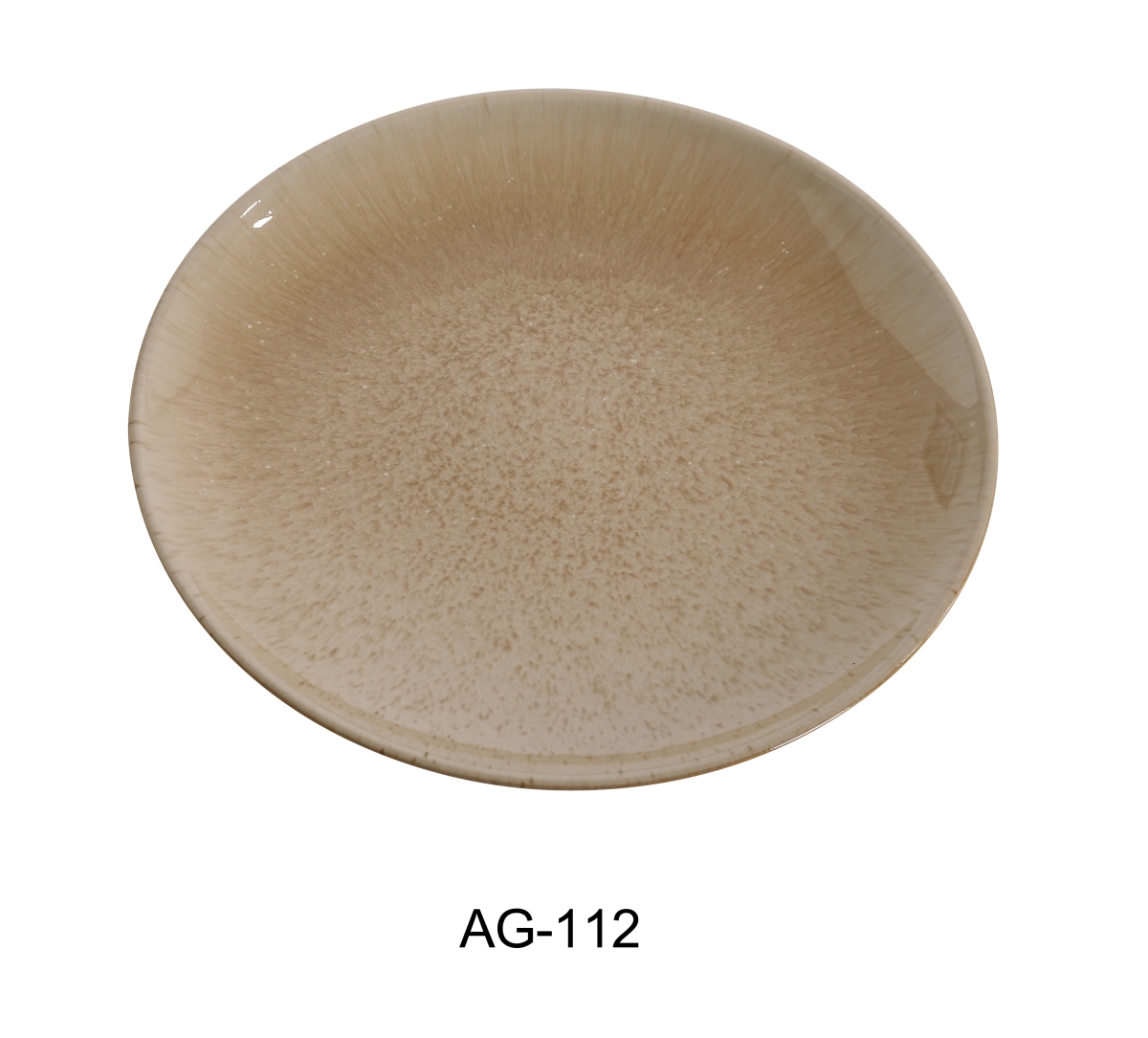 Picture of Yanco AG-112 12 x 1.25 in. Porcelain Coupe Shape Round Plate - Pack of 12