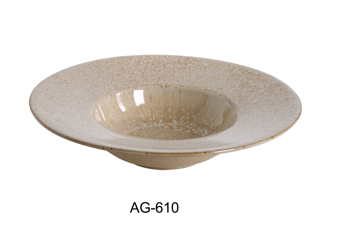 Picture of Yanco AG-610 9.25 x 5 x 2 in. Porcelain Dessert Plate - 10 oz - Pack of 12