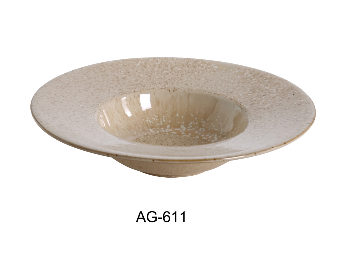 Picture of Yanco AG-611 11.5 x 6 x 2.5 in. Porcelain Dessert Plate - 14 oz - Pack of 12