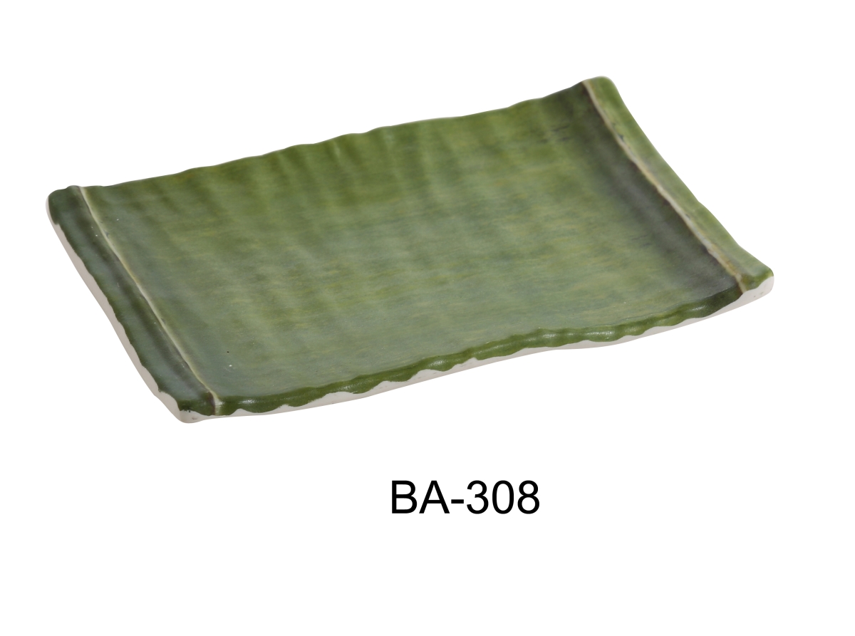 Picture of Yanco BA-308 8 x 5 in. Bamboo Style Melamine Rectangular Plate - Pack of 48