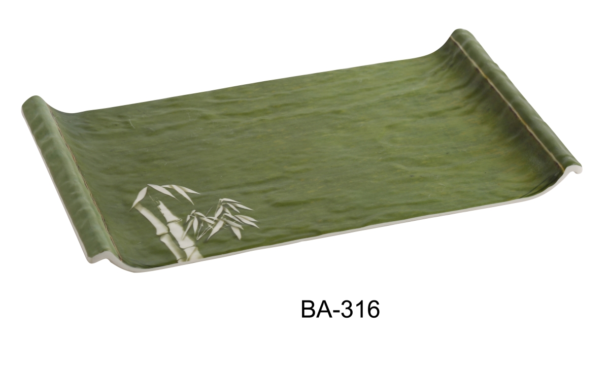 Picture of Yanco BA-316 1.5 x 16 x 9 in. Bamboo Style Melamine Display Plate - Pack of 12