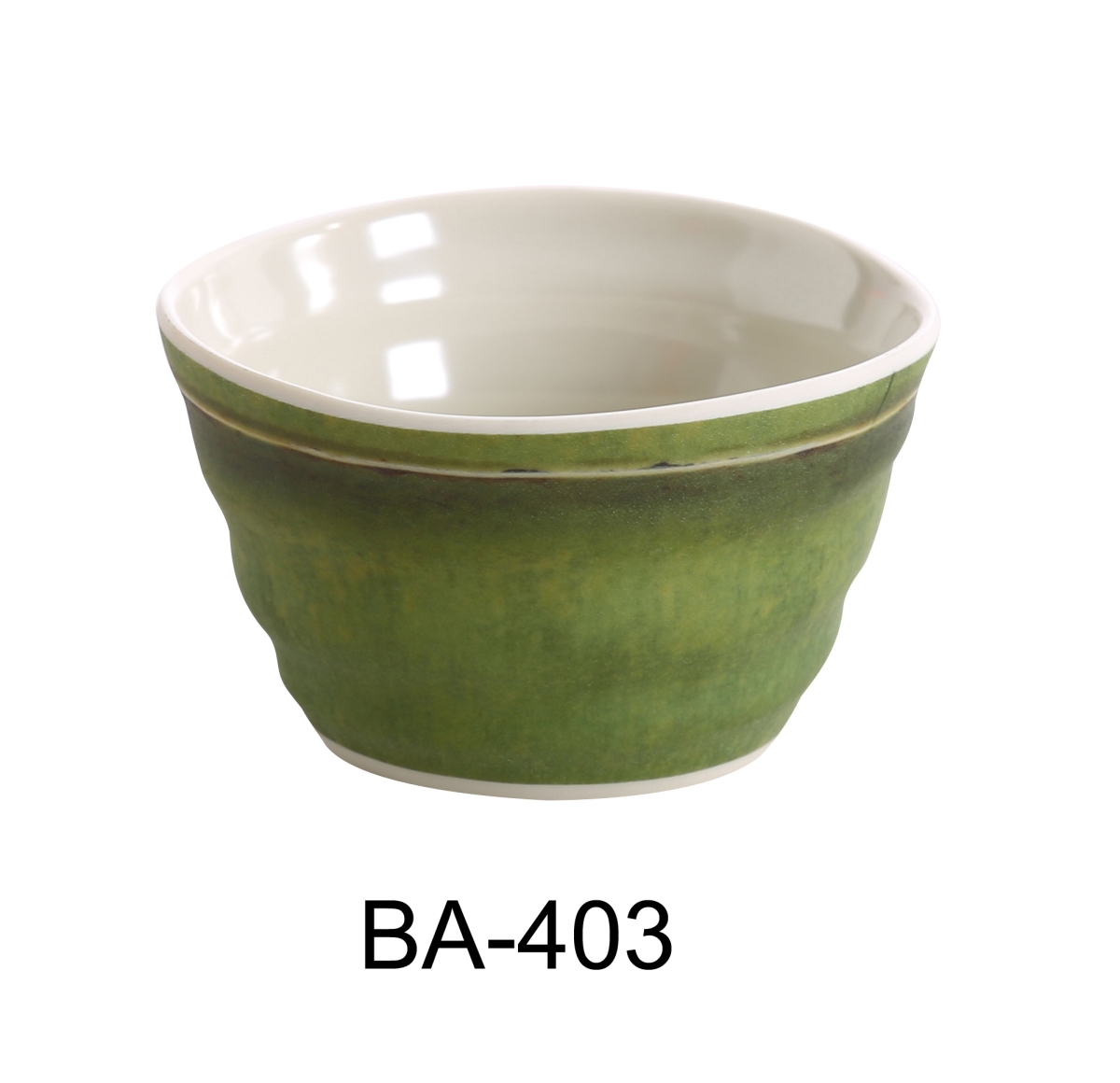 Picture of Yanco BA-403 2 x 3.5 in. Bamboo Style Melamine Round Sauce Dish - 6 oz - Pack of 48