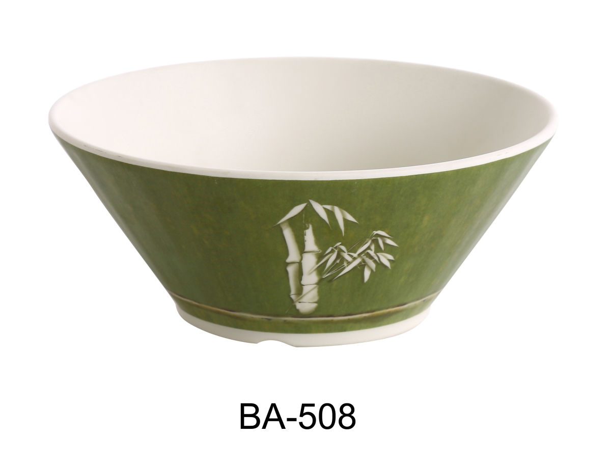 Picture of Yanco BA-508 8 in. Bamboo Style Melamine Salad & Noodle Bowl - 42 oz - Pack of 24