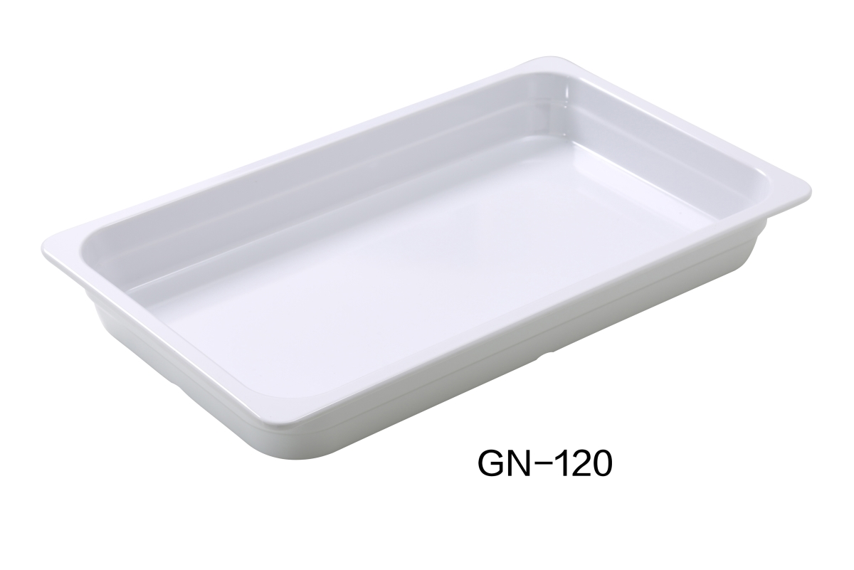 Picture of Yanco GN-120 2.5 x 12.75 x 20.75 in. Melamine Gastronorm Pan, White - 5.5 ltr - Pack of 3