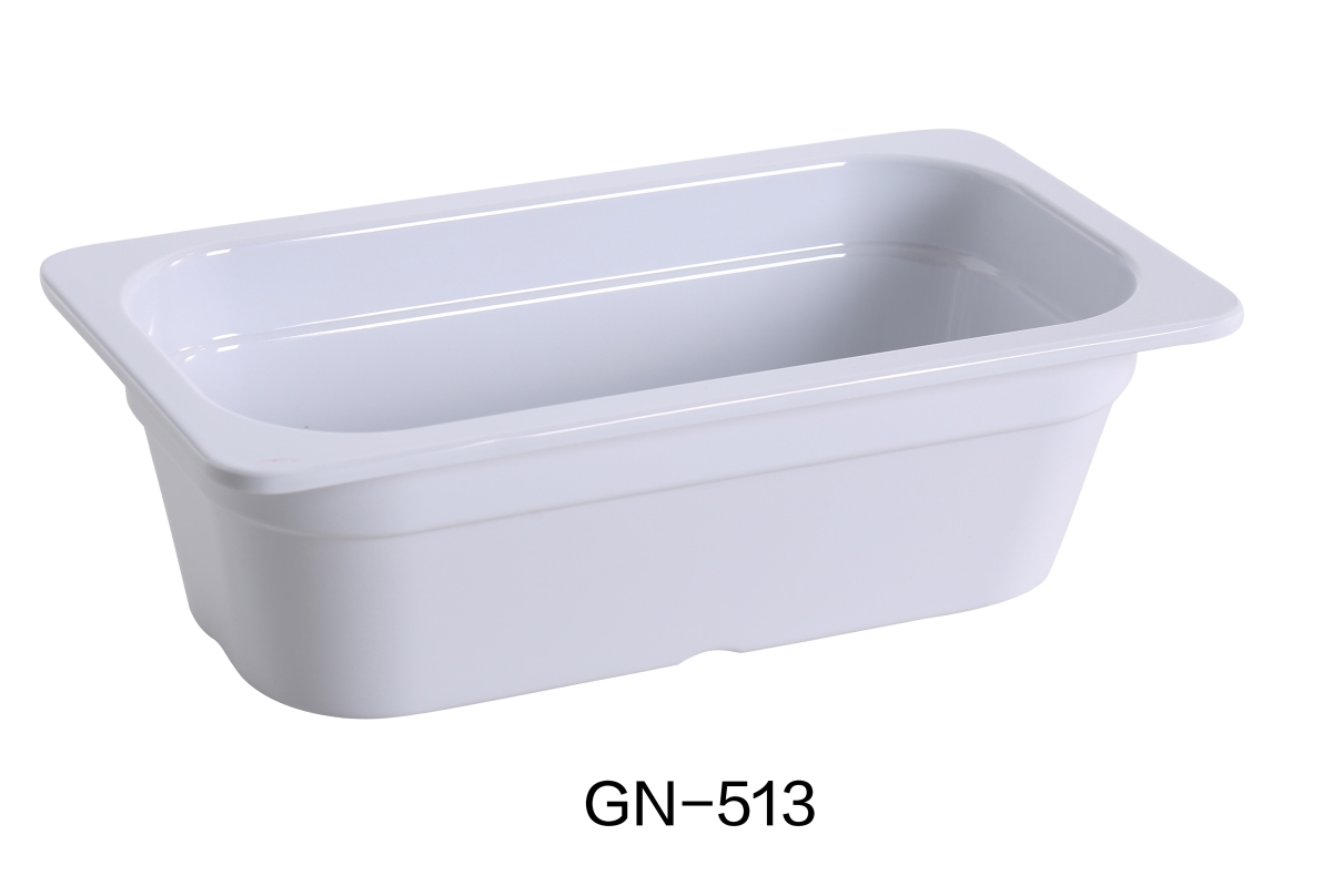 Picture of Yanco GN-513 12.75 x 7 x 4 in. Melamine Gastronorm Pan, White - 2.3 ltr - Pack of 6