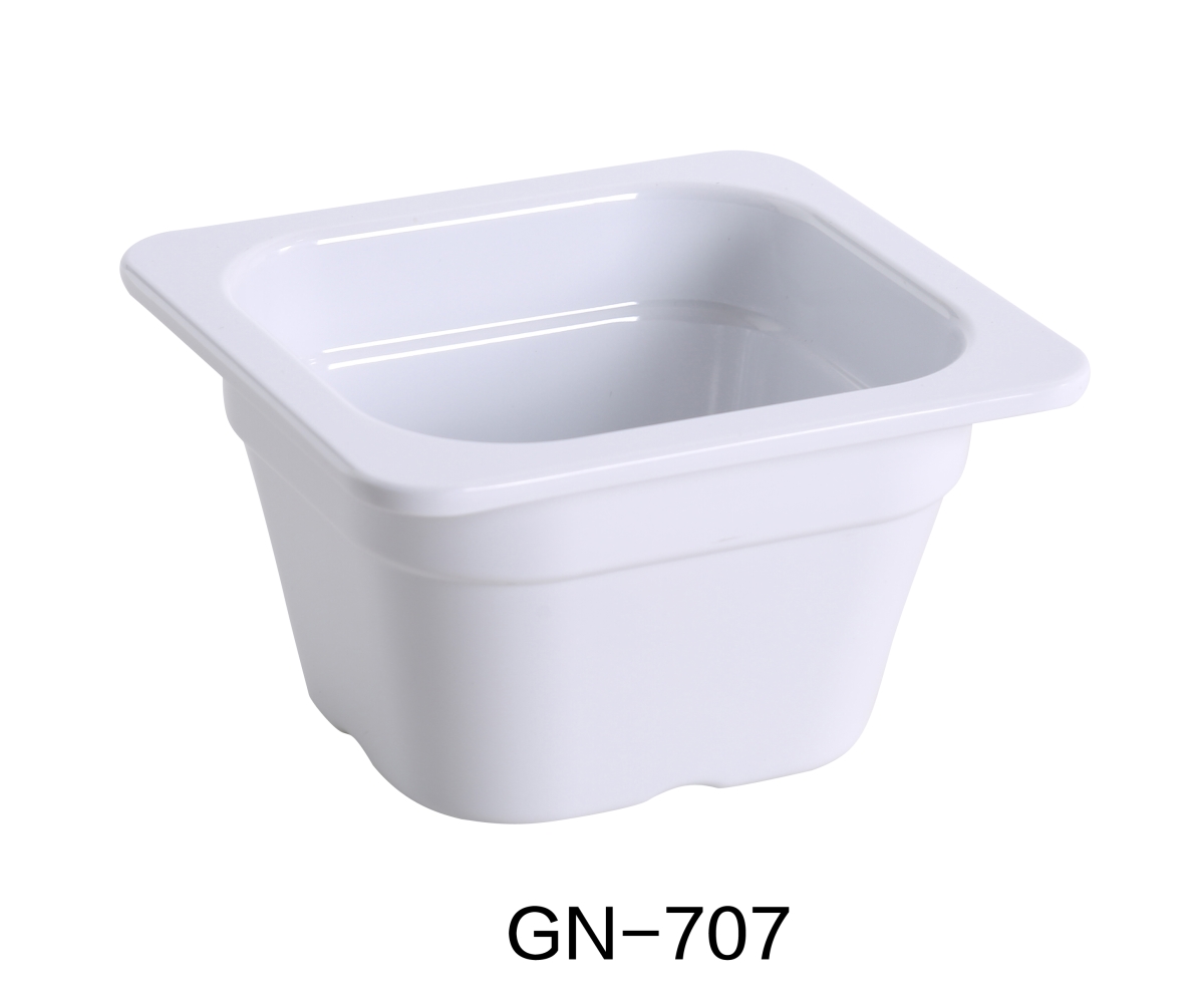 Picture of Yanco GN-707 7 x 6.375 x 4 in. Melamine Gastronorm Pan, White - 1 ltr - Pack of 6