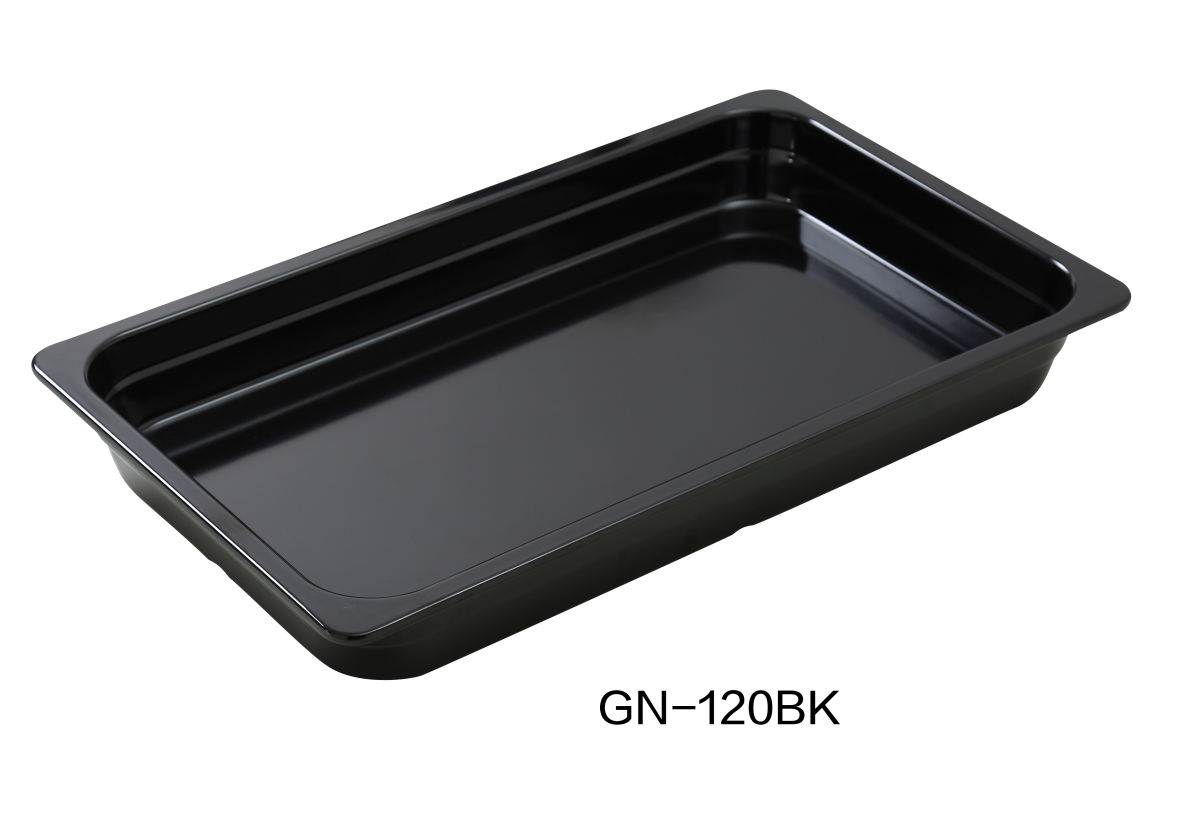 Picture of Yanco GN-120BK 2.5 x 12.75 x 20.75 in. Melamine Gastronorm Pan, Black - 5.5 ltr - Pack of 3