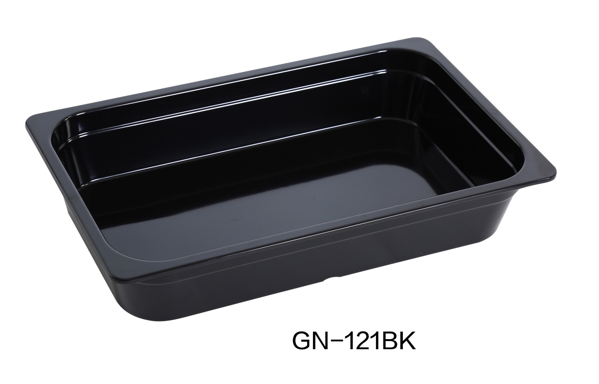 Picture of Yanco GN-121BK 4 x 12.75 x 20.75 in. Melamine Gastronorm Pan, Black - 8 ltr - Pack of 3
