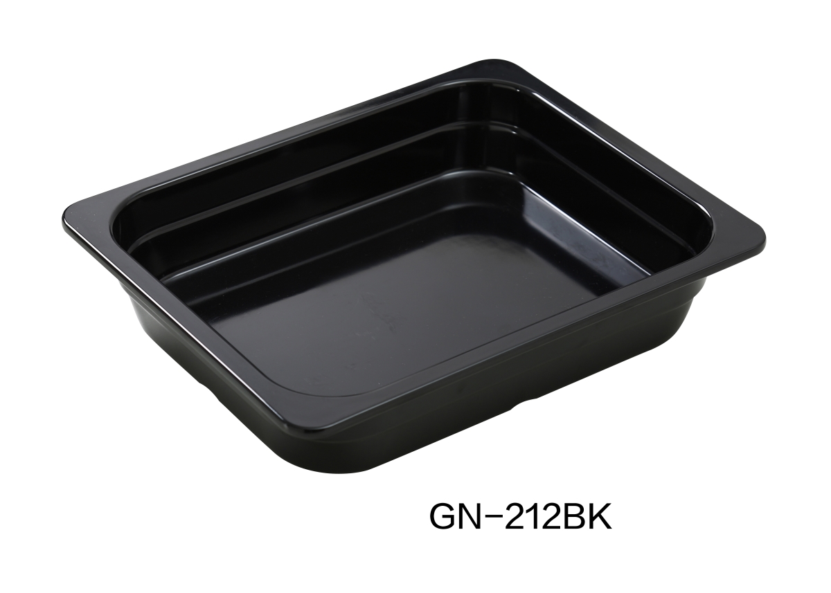 Picture of Yanco GN-212BK 2.5 x 10.375 x 12.75 in. Melamine Gastronorm Pan, Black - 2.3 ltr - Pack of 6
