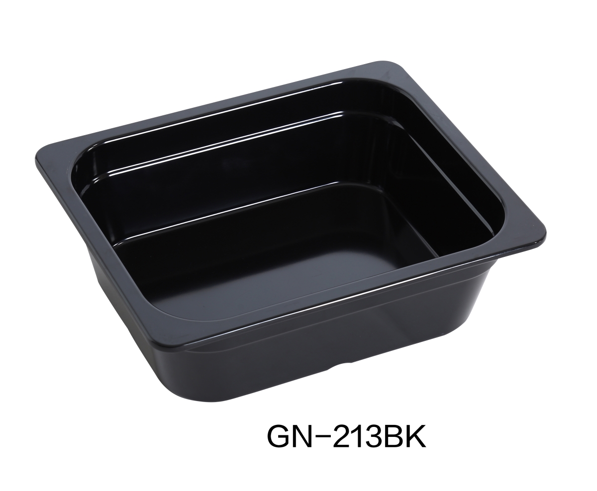 Picture of Yanco GN-213BK 4 x 10.5 x 12.75 in. Melamine Gastronorm Pan, Black - 3.6 ltr - Pack of 6