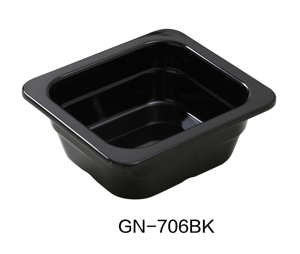Picture of Yanco GN-706BK 7 x 6.375 x 2.5 in. Melamine Gastronorm Pan, Black - 26 oz - Pack of 6