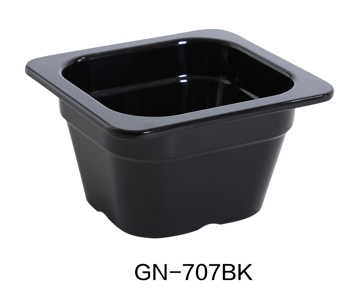 Picture of Yanco GN-707BK 7 x 6.375 x 4 in. Melamine Gastronorm Pan, Black - 1 ltr - Pack of 6