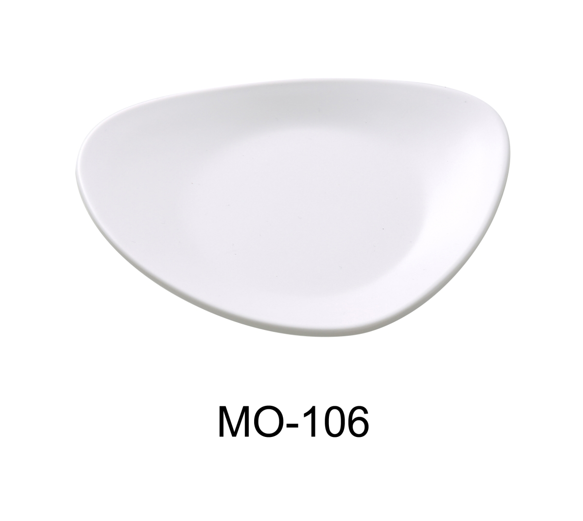 Picture of Yanco MO-106 6 in. Moderne Melamine Triangle Plate, White - Pack of 48