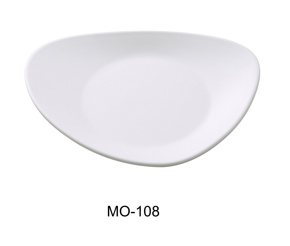 Picture of Yanco MO-108 8 in. Moderne Melamine Triangle Plate, White - Pack of 48