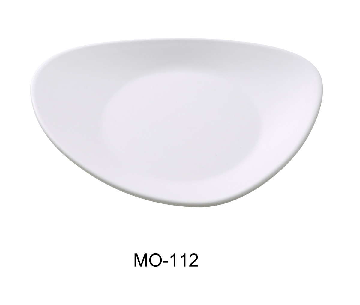 Picture of Yanco MO-112 12 in. Moderne Melamine Triangle Plate, White - Pack of 12