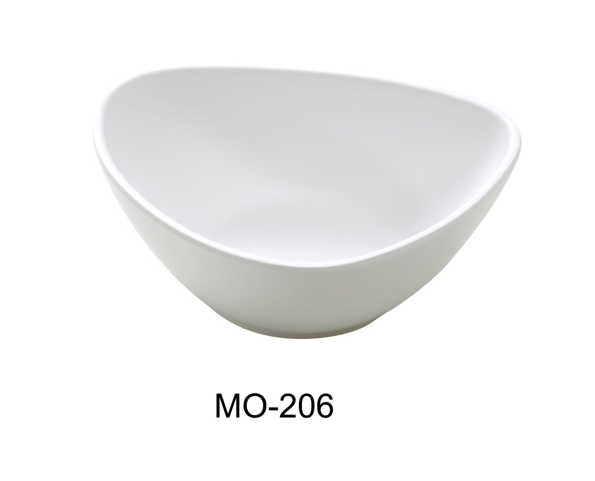 Picture of Yanco MO-206 6 in. Moderne Melamine Triangle Plate, White - 12 oz - Pack of 48