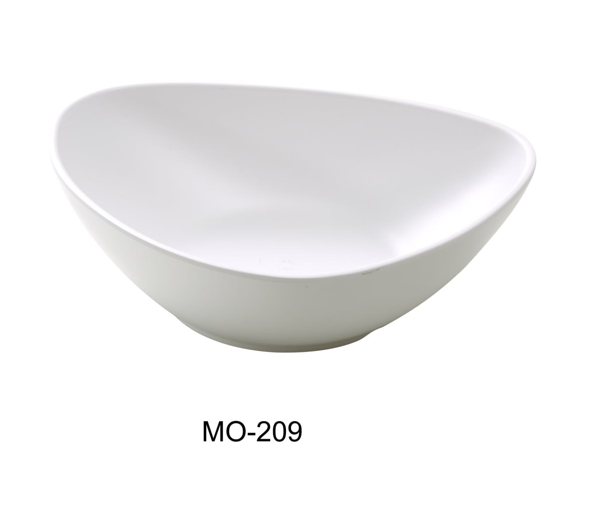 Picture of Yanco MO-209 9 in. Moderne Melamine Triangle & Soup Plate, White - 36 oz - Pack of 24