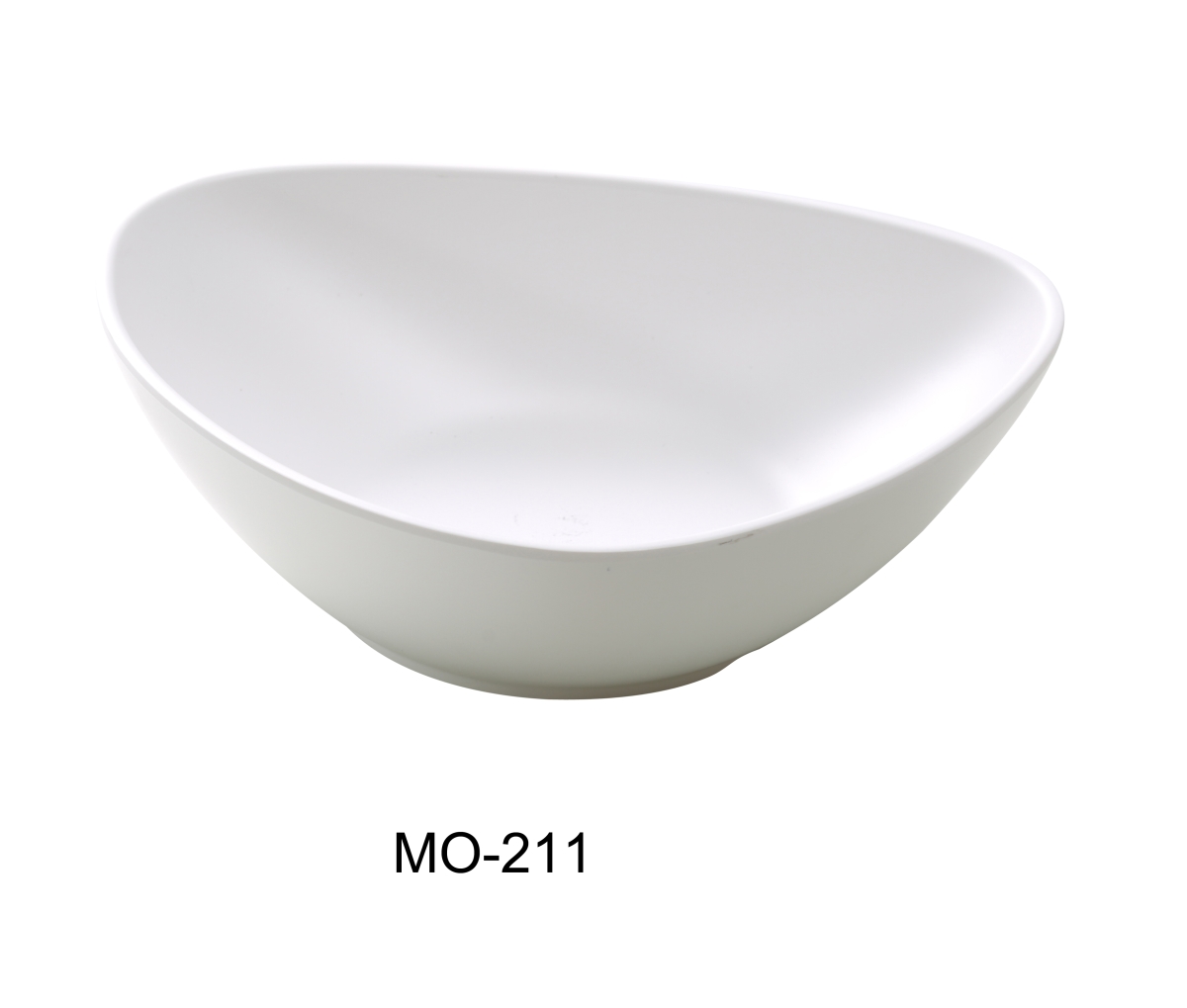 Picture of Yanco MO-211 11 in. Moderne Melamine Triangle & Pasta Plate, White - 60 oz - Pack of 12