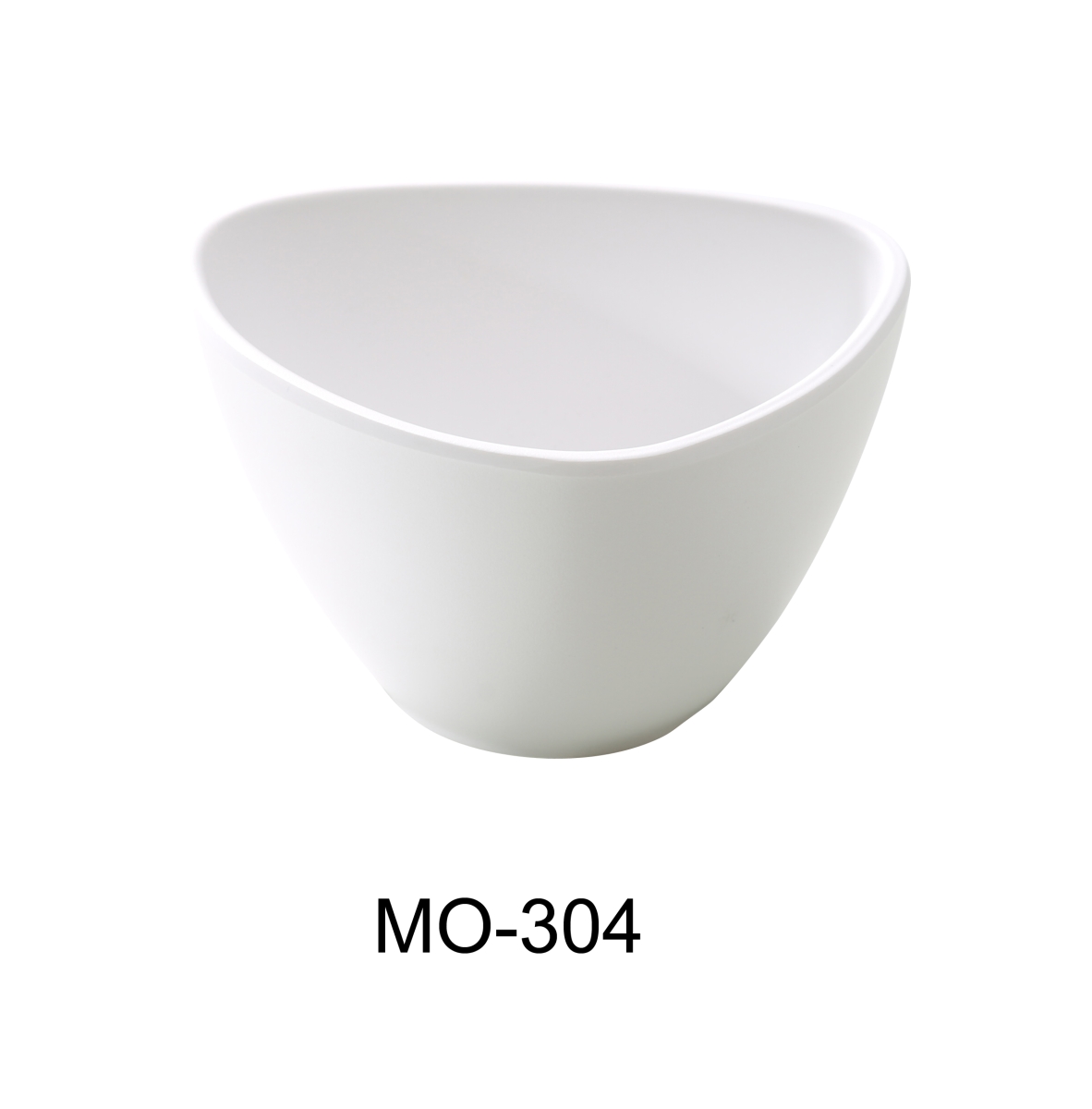 Picture of Yanco MO-304 4 in. Moderne Melamine Triangle Bowl, White - 8 oz - Pack of 48