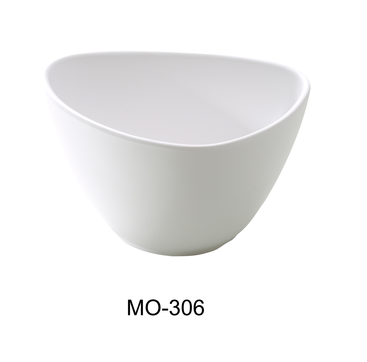 Picture of Yanco MO-306 5.5 in. Moderne Melamine Triangle Bowl, White - 16 oz - Pack of 48