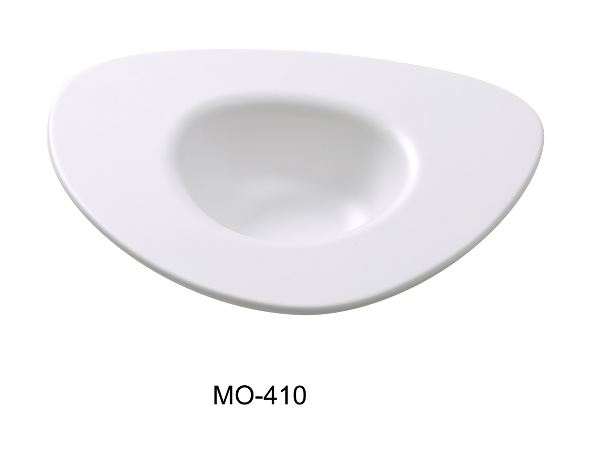 Picture of Yanco MO-410 10.5 in. Moderne Melamine Dessert Plate, White - 10 oz - Pack of 24