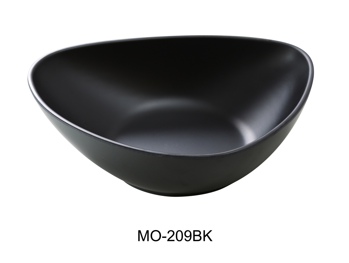 Picture of Yanco MO-209BK 9 in. Moderne Melamine Triangle & Soup Plate, Black - 36 oz - Pack of 24
