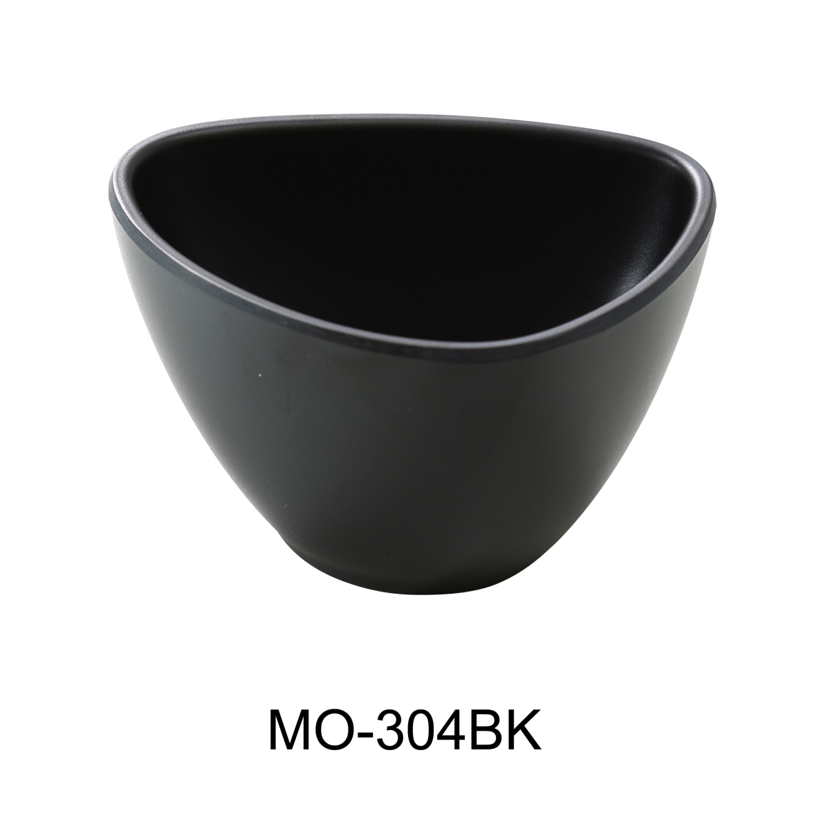 Picture of Yanco MO-304BK 4 in. Moderne Melamine Triangle Bowl, Black - 8 oz - Pack of 48