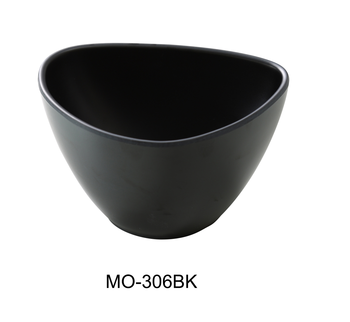 Picture of Yanco MO-306BK 5.5 in. Moderne Melamine Triangle Bowl, Black - 16 oz - Pack of 48